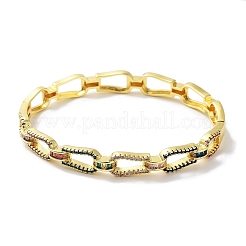 Brass Micro Pave Cubic Zirconia Hinged Bangles&nbsp;BJEW-Z061-01A