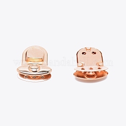 Diypuレザー編み財布バッグ  バッグボトム＆カバー＆ショルダーストラップ付き  真鍮製のネジとバックル  綿コードと編みピン  ミスティローズ  6.8x10.3x0.12cm  穴：1.2mm&nbsp;DIY-TAC0016-22C