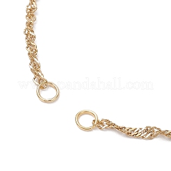 304 ステンレス シンガポール チェーン ブレスレット 作成  ゴールドカラー  6-3/4インチ（17cm）&nbsp;AJEW-JB01306-01