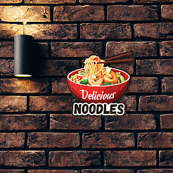 ヴィンテージメタルブリキサイン  バーの鉄の壁の装飾  レストラン  カフェ・パブ  麺  270x262x1mm&nbsp;AJEW-WH0409-103