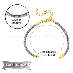 12Pcs 6 Colors Nylon Cords Bracelet Makings Fit for Connector Charms&nbsp;AJEW-YW0001-42