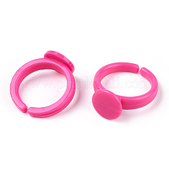 カフのカラフルなアクリルリングのコンポーネント  子供用  ミックスカラー  14mm  トレイ：9mm&nbsp;SACR-R740-M