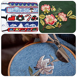 6層ポリエステル刺繍フロス  クロスステッチの糸  セグメント染めグラデーションカラー/クリスマス/秋カラーシリーズ  プラスチック糸巻き板12個  ミックスカラー  0.5mm  約8.75ヤード（8m）/かせ  18色  1 かせ/色  18 かせ/セット&nbsp;OCOR-CY0002-03C-08