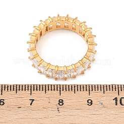 304 Stainless Steel Micro Pave Cubic Zirconia Finger Rings&nbsp;RJEW-D336-11G