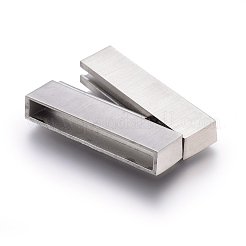 Tarnish Resistant 304 Stainless Steel Magnetic Clasps with Glue-in Ends&nbsp;STAS-E440-25P