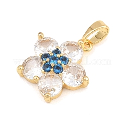 Brass Pave Cubic Zirconia Pendants&nbsp;CU-CBA9B49-05B-G