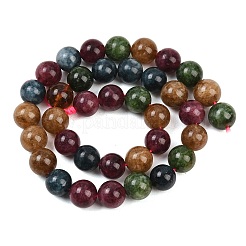 Natural Green Jade Imitation Tourmaline Beads Strands&nbsp;G-B046-08D-10mm