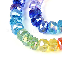 Electroplate Transparent Glass Beads Strands&nbsp;EGLA-N025-04A-A01