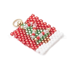 Glass Seed Beaded Pendants&nbsp;PALLOY-MZ00885