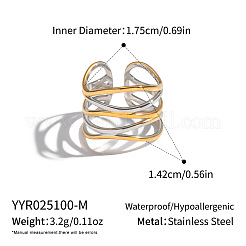 304 Stainless Steel Open Cuff Rings&nbsp;NH1895-2