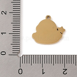 Christmas Theme Ion Plating(IP) 304 Stainless Steel Enamel Pendants&nbsp;STAS-Z083-07G-06