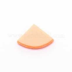 樹脂カボション  模造食品  穴がない  ワッフル  オレンジ  26x18x5.5mm&nbsp;RESI-CJC0001-77