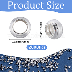 2000Pcs Brass Crimp Beads&nbsp;KK-SP0002-61S