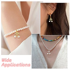 6Pcs 2 Colors Brass Micro Pave Clear Cubic Zirconia Pendants&nbsp;KK-CJ0003-19