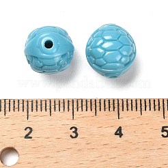 不透明なアクリルビーズ  亀の甲  ライトスカイブルー  10~11x12mm  穴：1.8mm  約625個/500g&nbsp;OACR-G037-01C
