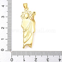 Rack Plating Brass Micro Pave Clear Cubic Zirconia Pendants&nbsp;KK-Z063-04G