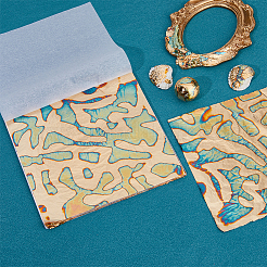 模造金箔シート  正方形  絵画用  手工芸品  写真フレーム  彫刻  家具  芸術の装飾  金メッキ  爪  ビスク  140x140x0.1mm&nbsp;AJEW-WH0475-86B