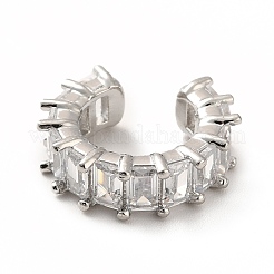 Cubic Zirconia Tennis Cuff Earrings&nbsp;EJEW-K093-09P-05