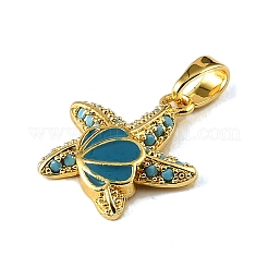 Ocean Brass & Rhinestone Pendants&nbsp;RB-CBA4B36-04G-03