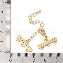 Brass Micro Pave Cubic Zirconia Chain Extender&nbsp;KK-L216-004B-G