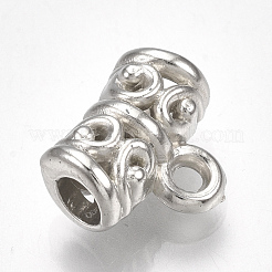 Ccb プラスチック チューブ ベイル  ループベイル  プラチナ  10x12x6mm  穴：1.6mm&nbsp;CCB-S161-19P