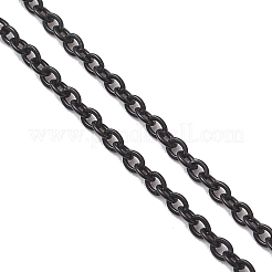 2mm 304ステンレススチールアズキチェーンスライダーネックレス作り  304ステンレススチールのロブスタークロウ留め金付き  ブラック  17.72インチ（45cm）&nbsp;AJEW-JB01501