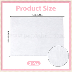 DIYクラフト用のぬいぐるみ布生地2枚  テーブルメサ保護  背景布  ホワイト  400x500~520x2mm&nbsp;DIY-CN0009-94B