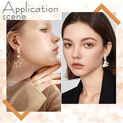 16 個の真鍮のスタッドのイヤリングパーツ  穴付き  オーバル  ニッケルフリー  40個のプラスチック製イヤーナット付き  18KGP本金メッキ  21x8mm  穴：1.4mm  ピン：0.9mm&nbsp;KK-BC0009-02