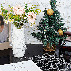 透明アクリルティアドロップペンダント枝  結婚式パーティーの装飾  鉄線で  銀  300~305x1.5~100mm&nbsp;FIND-WH0126-342