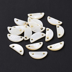 Natural Freshwater Shell Connector Charms&nbsp;SHEL-H001-11