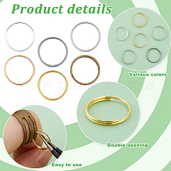 6 Colors Iron Split Rings&nbsp;IFIN-PH0002-28A