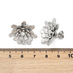 304 Stainless Steel Crystal Rhinestone Stud Earrings&nbsp;EJEW-G423-15P