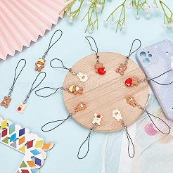 Cute Bear Decoration Nylon Phone Charms Strap&nbsp;HJEW-PH01743