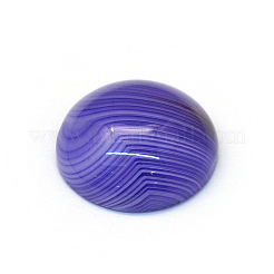 Dyed Natural Striped Agate/Banded Agate Cabochons&nbsp;X-G-R348-16mm-04