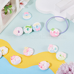 20Pcs Opaque Resin Decoden Cabochons&nbsp;RESI-TADJ0001-20