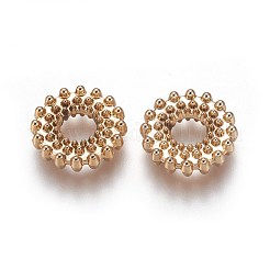 合金ヨーロピアンビーズ  大穴ビーズ  ドーナツ  ライトゴールド  13.5x3mm  穴：5mm&nbsp;PALLOY-L232-01G-AAA