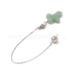 Natural Gemstone Cross Dowsing Pendulums&nbsp;PALLOY-JF02021