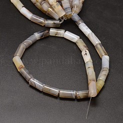 Column Natural Dendritic Agate Bead Strands&nbsp;G-M257-16x8mm-21