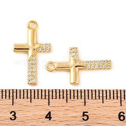 Brass Micro Pave Clear Cubic Zirconia Pendants&nbsp;KK-U017-09E-G