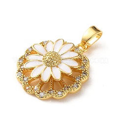 Brass Micro Pave Cubic Zirconia Pendants&nbsp;KK-P320-04D-G