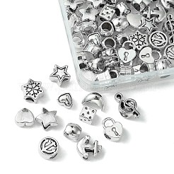60Pcs 12 Style Tibetan Style Alloy European Beads&nbsp;TIBEB-FS0001-05