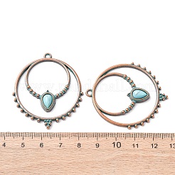 Alloy with Synthetic Turquoise Pendants&nbsp;FIND-B055-01D