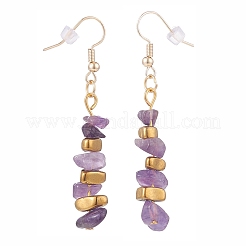 Gemstone Chips Beaded Dangle Earrings&nbsp;EJEW-JE04899