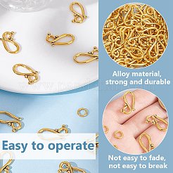 100Pcs Tibetan Style Hook and Eye Clasps&nbsp;FIND-GO0003-01AG