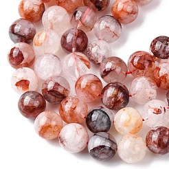 Natural Hematoid Quartz/Ferruginous Quartz Beads Strands&nbsp;G-H343-D14-12mm