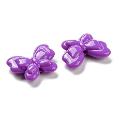 不透明なアクリルビーズ  蝶  暗い蘭  17.5x20.5x6mm  穴：1.6mm  410個/ 500g&nbsp;OACR-B013-12