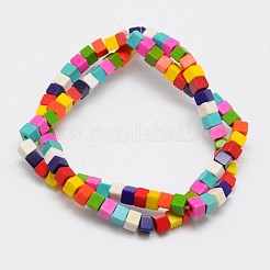 Synthetic Turquoise Beads Strands&nbsp;TURQ-G108-8x8x8-M