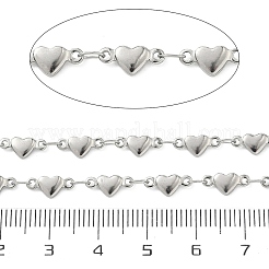 304 Stainless Steel Heart Link Chains&nbsp;CHS-B012-08P