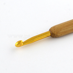 竹ハンドルアルミかぎ針編みのフック針セット  混合サイズ  ミックスカラー  130~135x13~15x7~9mm  ピン：1.0~6.0mm  11個/セット&nbsp;TOOL-R090