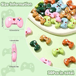 30色スプレー塗装合金ビーズ6個  エナメル  ゲームパッド  ミックスカラー  9.5x15.5x4.5mm  穴：1.6mm  5個/カラー  30pc&nbsp;FIND-CJ0002-68